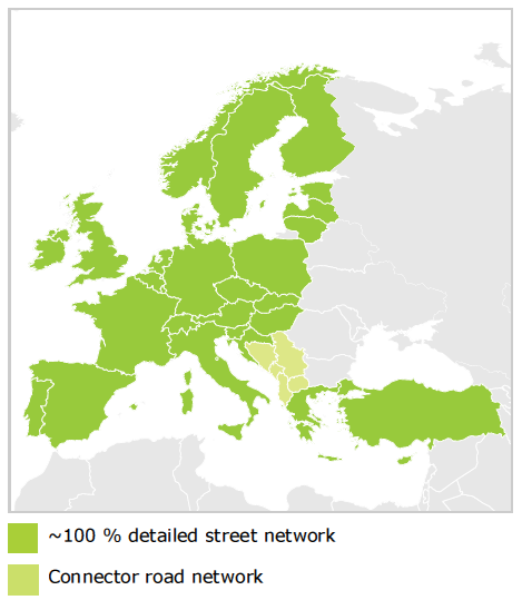 Tomtom Europa Karte